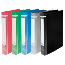 тека Buromax з 2-ма кільцями А4 пластикова (шир. торця 2,5см.)  ВМ.3161  (24/144)