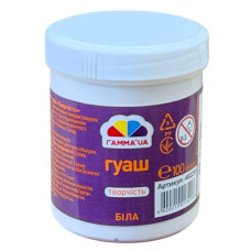 фарба гуашева Гамма  (НВ)  Творчість біла 100мл.  402211  (36)