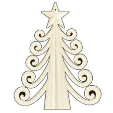 декор новорічний "Ялинка" 13см., 2шт./упак.  J01153  (2/2500)