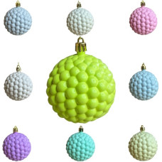 кульки ялинкові "бульбашки нюдові"  8см.  (4/192)