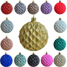 кульки ялинкові "ажурні блиск"  8см.  (4/192)