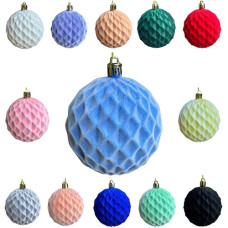 кульки ялинкові "ажурні оксамит"  8см.  (4/192)