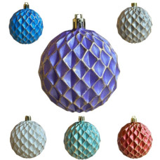 кульки ялинкові "ажурні ретро"  8см.  (4/192)