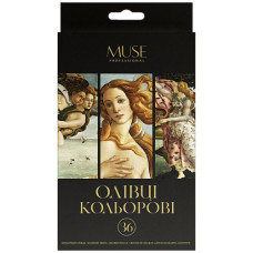 олівці кольор. Школярик Muse 36кол. тригранні з чинкою  105М-36  (4)