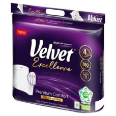 папір туалетний Velvet Excelience Silk Proteins чотиришаровий, набір 9 рулонів  (5)
