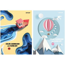 набір кольор. папір + кольор. картон Kite А4 7+7кол. в папці  К24-1256  (20)