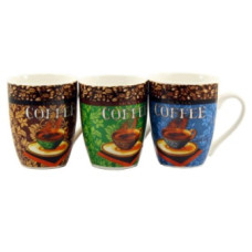 кружка фарфоровая 330мл. Кофе MIX кон., тех. упак.  А-60
