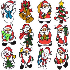 наліпки для вікон силіконові 15х10см.  13-61/13-62/89989  (12)