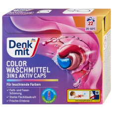 капсули для прання Denkmit 3in1 Aktiv Caps для кольорових речей 22шт.