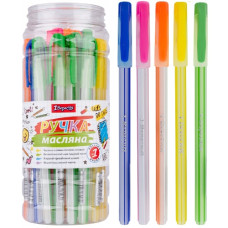 ручка в банці 1 Вересня "Candy" кульк. масл. синя 0,6мм.  411587   (30/600/2400)