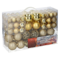 набір кульок ялинкових 100шт., від 3 до 6см., золото  98578  (1/12)