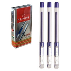 ручка Radius I-Gel гелева синя  (12/144/1728)
