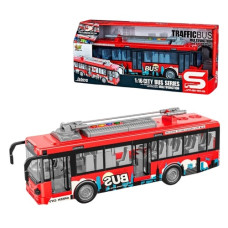 тролейбус інерц. 28см., звук, світло, гум. кол., на батар. в кор. 32,5х14,5х9см.   JS121  (18)