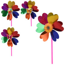 вітрячок квітка діам. 20см. на паличці 29,5см. 2 шт. в кул.  MR 1581  (2/300)