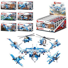 конструктор Sluban військовий літак в кор., 6шт. в диспл. 24х15х28см.  М38 В0666  (96)