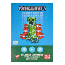 картон кольоровий YES "Minecraft" двосторонній А4/10арк. в папці  955456  (25)