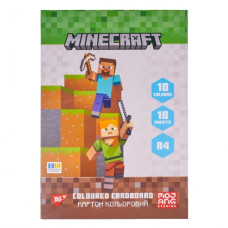 картон кольоровий YES "Minecraft" односторонній А4/10арк. в папці  955455  (25)