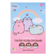 папір кольоровий YES "Pusheen" двосторонній А4/20арк. на скобі  955466  (50)