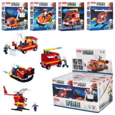 конструктор Sluban пожежний транспорт, фігурка, 8шт. в диспл. 29х19х17,5см.  М 38 В 0622  (96)