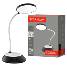 лампа настільна Titanum LED, акум., 7W, 3000-6500К, USB  TLTF-022B