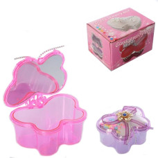 скринька для біжутерії 11,5х8,5х7см., дзеркало під кришкою, в кор. 12х7,5х9см.  SL02  (144)