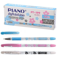 ручка Piano РТ-199 "Loves" кульк. масл. синя  (12/144/1728)