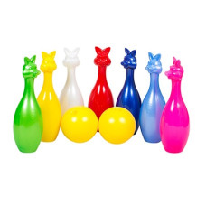 кеглі Зайці 7шт. + 2 кульки  024  (6)