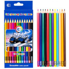 олівці кольор. Color-It гнучкі пластикові 12кол. с гумкою  CR-777L  (12/240)