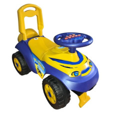 каталка Машинка Doloni-toys музична жовто-синя  0142/17UA