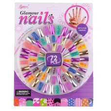аксесуари для дівчат нігті накладні 72шт. на планш. 19,3х25,3х1см.  С3456  (108/216)