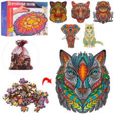 дерев`яна іграшка Пазли А5 тварини/птахи в кор. 16,5х12,5х4см.  MD 1625  (30)