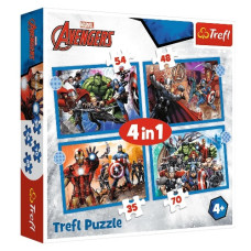 пазли Trefl "4 в 1" Хоробрі месники  34386