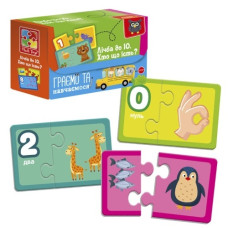 пазли "Знайди пару. Рахуємо до 10. Хто що їсть?" Vladi Toys  VT5003-01