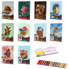 набір д/творч. Danko toys "Вишивка гладдю за номерами" на підрамнику  VGL-02-01,01,...,10  (10)