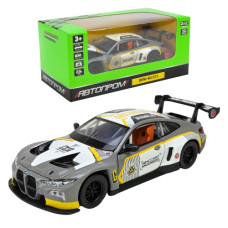 машинка мет. Автопром BMW M4 GT3, 1:32, звук, світло, відч. двері, в кор. 18х9х8см.  68715AG  (48)