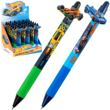 ручка Kite Hot Wheels кульк. автоматична синя 0,5мм. з фігуркою  HW26-393  (36/1296)