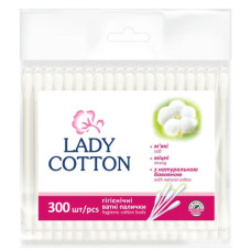 ватні палички Lady Cotton в поліет. пакеті 300шт.  (50)