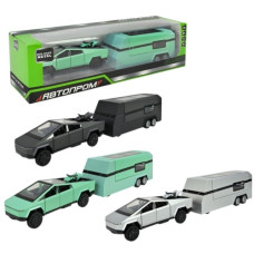машинка мет. Автопром Tesla pickup truck trailer звук, св., відч. дв., в кор. 20х9х9см. АР74227 (12)