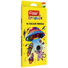олівці кольор. Flair 12кол. трикутні, карт. кор., заточені  FA8049  (24)