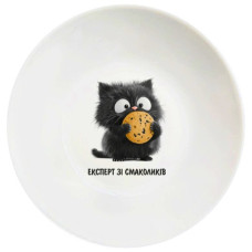 тарілка Kvarta склокерамічна "Експерт зі смаколиків" 25см. в подар. кор.  1255  (8)