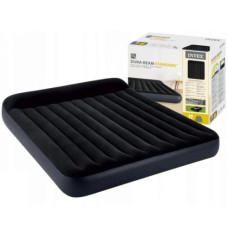 велюр. матрац 182х203х25см., до 272кг., з підголовником, чорний, в кор.  64144  (2)