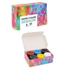 гуаш Школярик Genius Преміум  6кол./20мл.  301109001  (20)