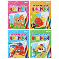 розмальовка Zibi А4/12стор. за номерами  ZB.16019/20/21/22  (10)