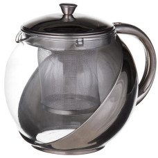 заварник A-Plus  900мл. із загартованого скла та нерж. сталі  0113  (36)