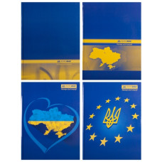 зошит А4 Buromax 192арк. офс. клітинка  тв. лам. обкл. Укр. символіка  ВМ.2404  (4)