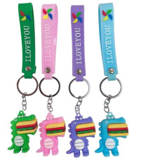 брелок гумовий крокодил зі стрічкою  3282  (12)