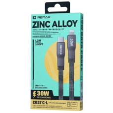 кабель Remax Pisces Series  Zinc Alloy Braided Data Cable 1,2м. 30W Type-C to Lightning  CB37(C-L)