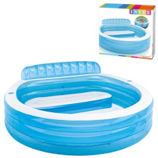 басейн дитячий з надувним сидінням, вбудований клапан  57190  (2)