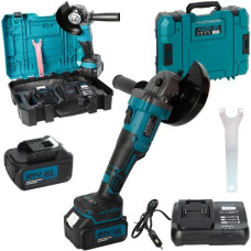 шліфувальна машинка акум. кутова 125мм., 21V, 2 акумулятори, у кейсі  ASR319/124444  (5)