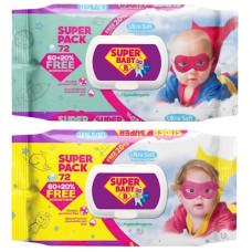 серветки вологі Super Baby SuperPack  72шт.  (16)